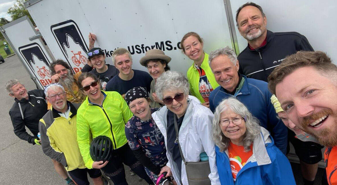Photo courtesy of Sequim MS Support Group
Members of the Sequim MS Support Group join riders from the Bike the US for MS group at Carrie Blake Community Park in late June.
