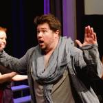 Sequim Gazette photo by Elijah Sussman / Mark Lorentzen, as Judas, sings on stage in a July 1 rehearsal of Jesus Christ Superstar.