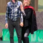 Photo courtesy Olympic Theatre Arts/ Hero lavender farmer Johnny (Justin Stapleton) encounters villain Nimby (Matt Forrest) who wants to shut down the lavender industry and his farm in Olympic Theatre Arts melodrama Lavender Dreams, running weekends through July 21.