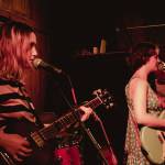 Sequim Gazette photo by Elijah Sussman / Artist Margaux and festival organizer Willem Dekock join headliner Kate Davis in her arresting festival closing set on July 6.