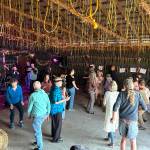 Sequim Gazette photo by Matthew Nash/ Victors Lavender Farm hosts The Backwood Hucksters and several dancers on July 19 for the first of two barn dances during Sequim Lavender Weekend.