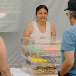 Sequim Gazette photo by Michael Dashiell / Ashley Bell of So So Sweet By Ashley talks with visitors at Jardin du Soliel Lavender Farm & Gift Shop on July 19.