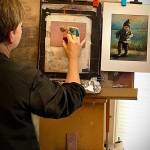 Photo courtesy of Anne Milligan / AnneMilligan works on a piece at the A. Milligan Art Studio & Gallery in Sequim.