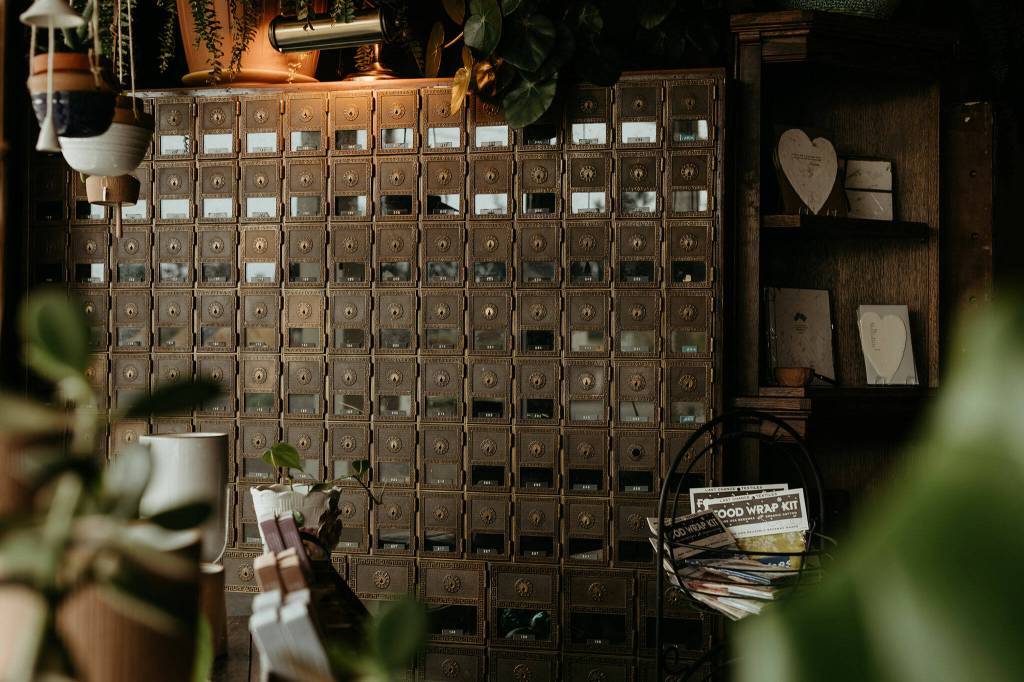 Photos courtesy Alyssa Teuton
The Carlsborg areas former post office box now sits inside the Carlsborg Store as a piece of local history.