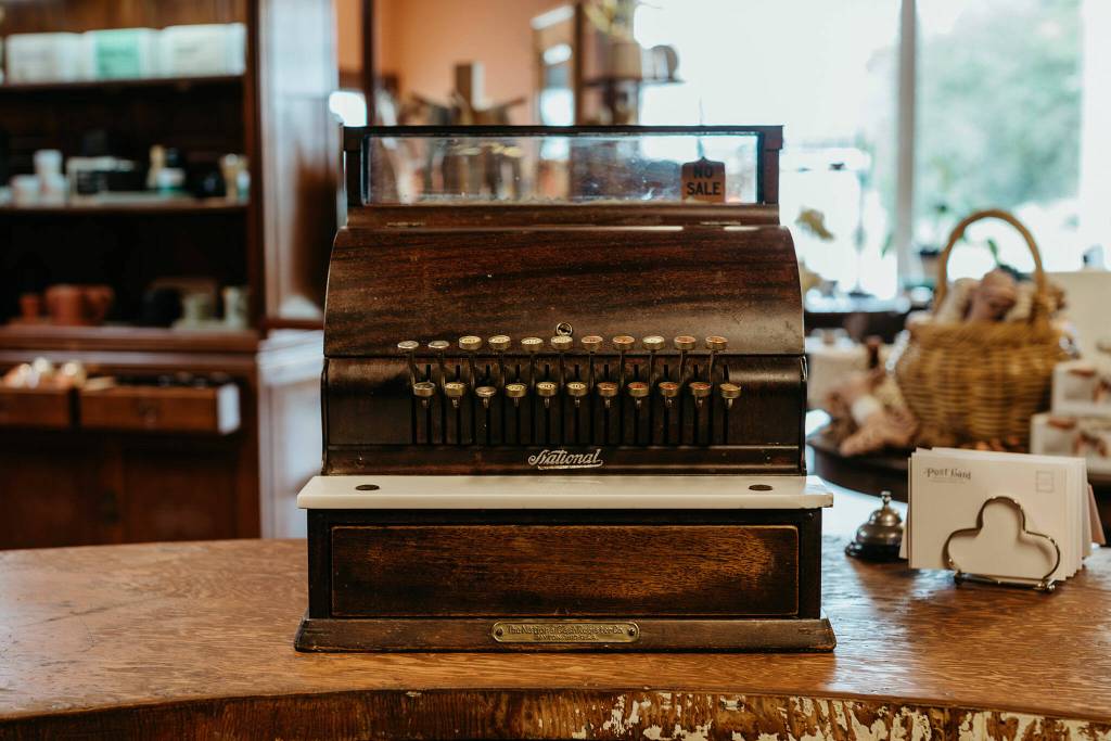 Photo courtesy Alyssa Teuton/ This cash register in the Carlsborg Store was once used in co-owner Jonel Lyons grandmothers store The Browsery in Port Angeles. Lyons husband Justin Pollak restored it to working condition as a surprise.