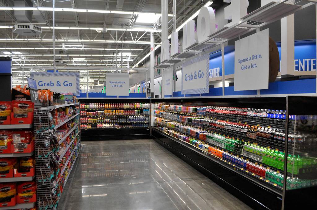 Sequim Gazette photo by Matthew Nash/ A Grab & Go section with cold drinks and snacks was added during the remodel of the Sequim Walmart.