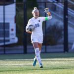 Photo courtesy of WWU Athletics
Former Sequim soccer standout Claire Henninger, pictured here during her run as one of the top goalkeepers in Western Washington University program history, recently signed to play professional soccer in Portugal.
