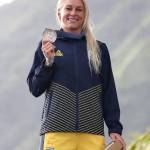 Photos courtesy of Weston-Webb family
Tatiana Weston-Webb celebrates a silver medal in the womens shortboard surfing competition at the 2024 Olympic Games in Tahiti on Aug. 5.