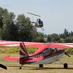 Sequim Gazette photo by Matthew Nash/ Helicopter, plane, and tethered hot air balloons will be available for a fee or donation at the Olympic Peninsula Air Affaire and Sequim Valley Fly-In on Aug. 24. Seen here is one of Seattle Air Taxis helicopters.