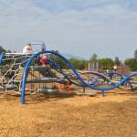 Sequim Gazette photo by Matthew Nash/ Greywolf Elementarys Quantis M2 playground equipment features a slide and multiple climbing options for children.