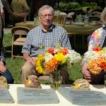 Photo courtesy of Clallam County Master Gardeners
Clallam County Master Gardeners present the Golden Trowel award to (from left) Sara Farinelli, David Rambin and Susan Bauer at a recent ceremony. The award is given to those with countless volunteer hours in countless activities. A fourth Golden Trowel was awarded to Margery Whites.