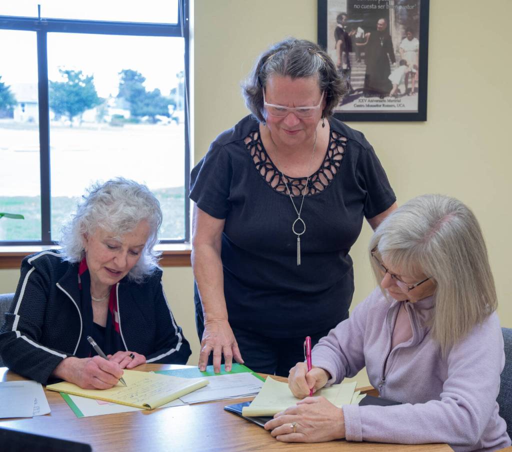 Photo by Emily Matthiessen / From left, Dr. Susan Roe, Joan Reeve Owens and Kathy Wraith are three of the organizers of the upcoming Clallam Childrens Choir, which gives Clallam and Jefferson children in grades 1-7 the opportunity to learn to sing and perform in a choir of their peers.
