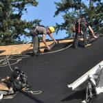 Sequim Gazette photo by Matthew Nash
Replacement of the roof, fixing the foundation, and more at the Sequim Prairie Grange was made possible by a donation by the late Frances J. Lyon of Sequim who donated a sizable amount in her will to the buildings repair.