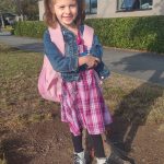 Photo courtesy of Muckley family
Loralai Muckley is all smiale as she heads into first grade at Greywolf Elementary School on Aug. 28.