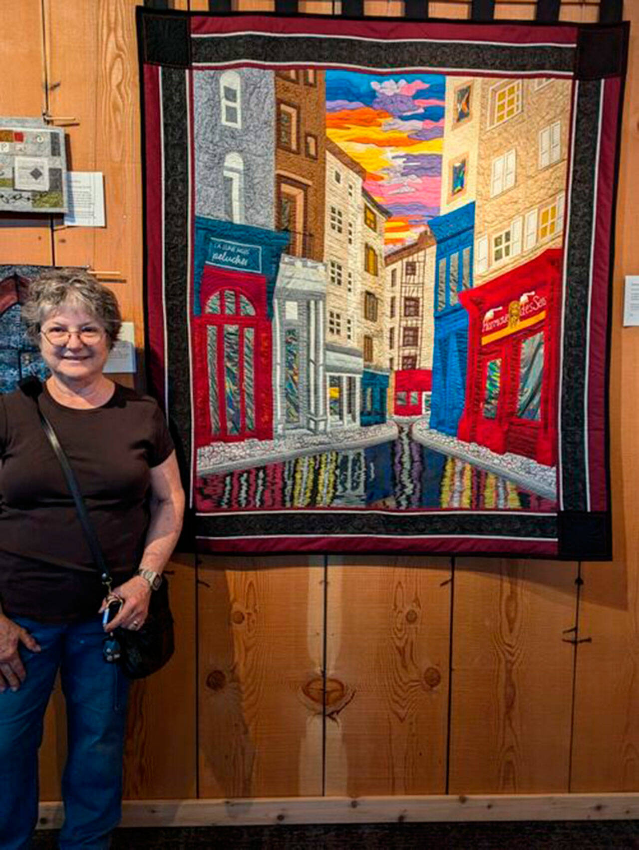 Photo courtesy Sunbonnet Sue Quilt Club
Barbara Johnsons Rue Lanscot won Best in Show and Best Art Quilt at the Sunbonnet Sue Quilt Clubs show in July.