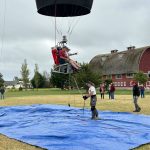 Captain Crystal Stout offers tethered hot air balloon rides with her Dream Catcher Balloon program during the 90th celebration of the Cline Barn on Sept. 2.