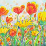 Artwork courtesy of Nancy Peet / Field of Flowerful by Nancy Peet, a featured artist at the Blue Whole Gallery in October.
