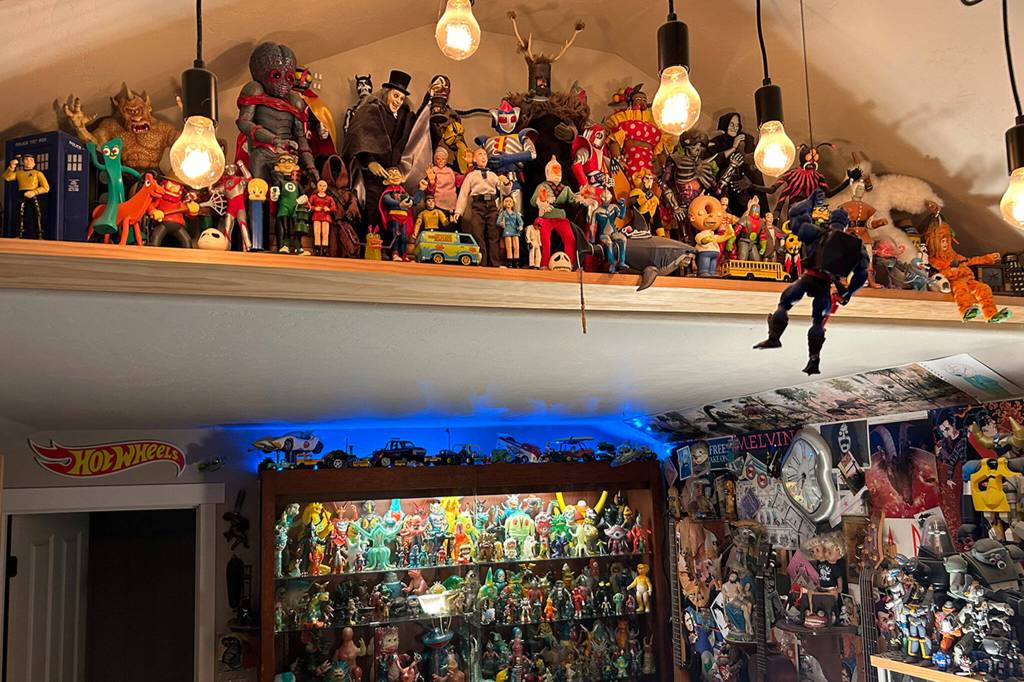 Sequim Gazette photo by Matthew Nash/ Sequim Gazette photo by Matthew Nash/ The office space for Corey Edwards, founder of the Olympic Peninsula Toy and Collectibles Show, has a ton of rarities and oddities.