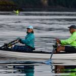 Port Townsend residents Kathy Frank and Tom Mattinson compete in the Sept. 14 Reach & Row for Hospice.