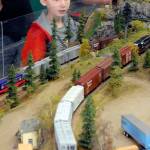Keith Thorpe, Olympic Peninsula News Group/ In 2019, Liam Camntu marvels at a model railroad setup at the North Olympic Peninsula Railroaders train show held at the Clallam County Fairgrounds. The free event returns to the Sequim Prairie Grange this weekend after a few years away.