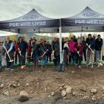 Sequim Gazette photo by Matthew Nash
Tribal leaders, health providers and supporters stand together for a ceremonial ground breaking on Oct. 19 for The Jamestown Evaluation and Treatment Center, a 20,000 square foot, 16-bed treatment center for patients experiencing a mental health crisis.