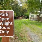 Sequim Gazette photo by Matthew Nash
This spring, city staff plan to auction off a two-story home and multiple outbuildings at Gerhardt Park on South Third Avenue. Staffers said they hope to eliminate demolition costs through the auction so that the home and wood can be repurposed.