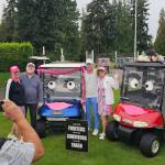 Photo courtesy of Sunland Womens Golf Association
At left, Bill Alcayaga gets a photo of Drive for the Cure Tournament participants (from left) Judy Flanders, Phil Turner, Jay Tomlin and Cheryl Coulter.