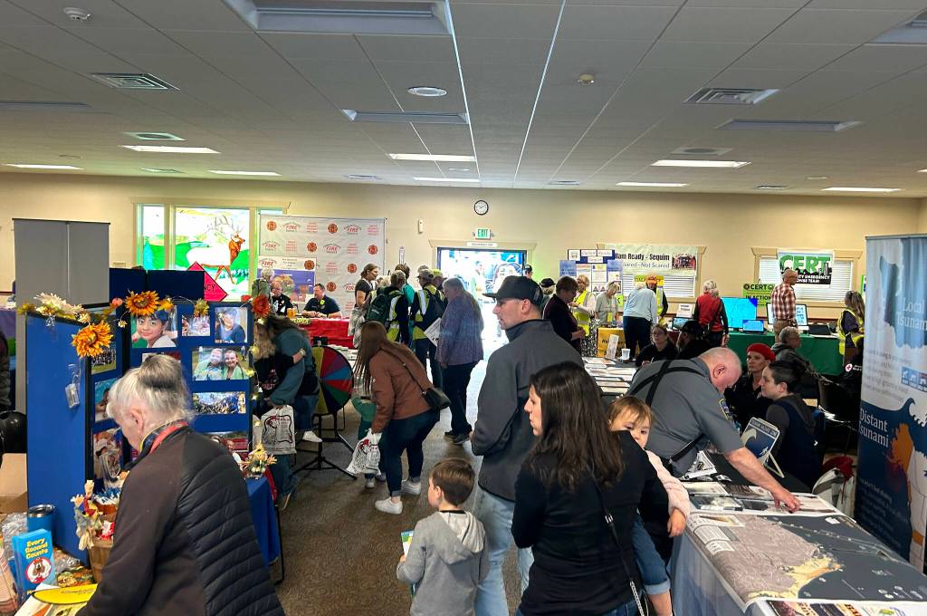 Sequim Gazette photo by Matthew Nash
Dozens of agencies provided information and answered questions of visitors on Oct. 5 at the second Sequim Public Safety Fair.