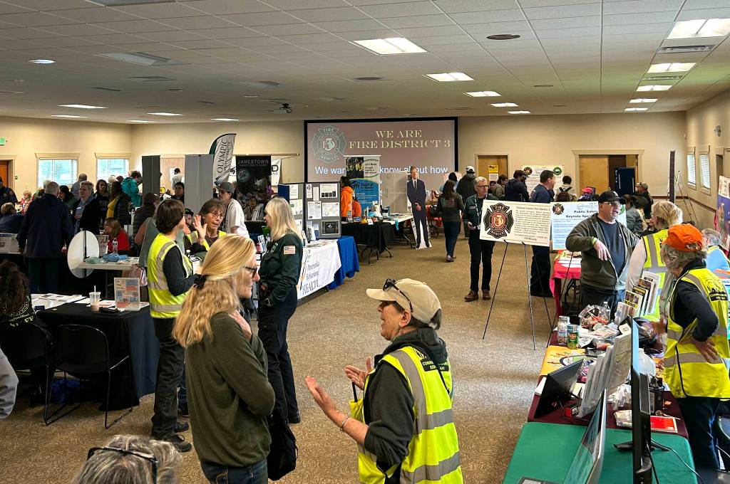 Sequim Gazette photo by Matthew Nash
Dozens of agencies provided information and answered questions of visitors on Oct. 5 at the second Sequim Public Safety Fair.
