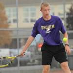 Sequim Gazette photo by Michael Dashiell / Sequims Jack Creceluis battles Bainbridges Garner Nall in an Olympic League match on Oct. 7 in Sequim.