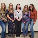 Photo courtesy of Clallam County Fair / 2025 Clallam County Fair Royalty candidates include, from left, Aliya Gillett, Keira Headrick, Julianna Getzin, Jayla Olson and Nicole Tyler. A bake sale fundraiser for Clallam County Fair Royalty program is set for Saturday, Oct. 19.