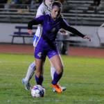 Raimey Brewer (4) advances the ball in 5-0 win over Olympic on Oct. 17.