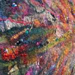 Artwork by Lora Armstrong / A detailed shot of Kaleidoscopic Super Nova by Lora Armstrong, a featured artist at the 19th-annual North Olympic Fiber Arts Festival fiber arts exhibition, Sublime Marvel – Splendor, Enterprise, & Awe at Sequim Museum and Arts, 544 N. Sequim Ave.