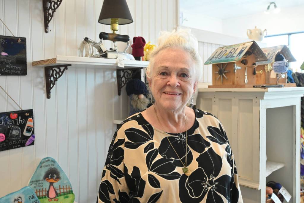 Sequim Gazette photo by Michael Dashiell / Virginia Sheppard recently opened Crafters Creations at 247 E. Washington St. in Creamery Square, offering merchandise on consignment from more than three-dozen local artisans and crafters.