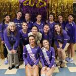 Photo courtesy of Sequim High volleyball / Sequim High's volleyball squad celebrates a big in won Senior Night (Oct. 29), a straight-set win over Bremerton.