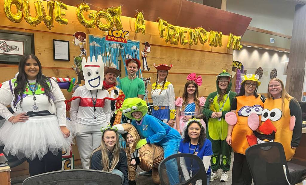Photo courtesy of Jamestown Health Clinic/ Staff at Jamestown Family Health Clinic dress as Toy Story characters for Halloween.