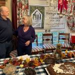 Don Palm and Winnie Greenaway-Palm celebrate Sequim Heritage House, 312 N. Second Ave., turning 100-years-old on Nov. 9. The home has been a vacation rental for seven years, but been maintained to be period-appropriate, said Greenaway-Palm.