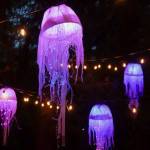 Photo by Matt Sagen/ Cascadia Films/ Jellyfish by Nicole Johnson was one of many light installations at the Port Angeles Fine Arts Centers Light Art Experience in 2023. The event reopens on Friday, Nov. 29.