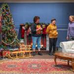 Sequim Gazette Photo by Emily Matthiessen/ Sean Stone, Cathy Dodd, Joodie Kline and Rebecca Maberry rehearse a scene for OTA's upcoming play "The Rented Christmas."