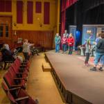 Sequim Gazette Photo by Emily Matthiessen/ Actors and singers practice for OTA's upcoming production, "The Rented Christmas," directed by Christy Holy.