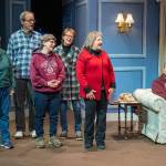 Sequim Gazette Photo by Emily Matthiessen/ Actors and singers practice for OTA's upcoming production, "The Rented Christmas," directed by Christy Holy. From left to right: Karen Twight, Christine Hochstatter, Mike Hochstatter, Diane Smith, Nancy Anderson, Sheri Bandy and Sean Stone.
