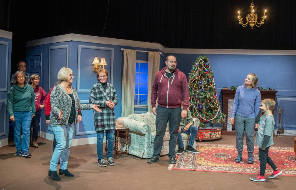 Sequim Gazette Photo by Emily Matthiessen/ Actors and singers practice for OTA's upcoming production, "The Rented Christmas," directed by Christy Holy.