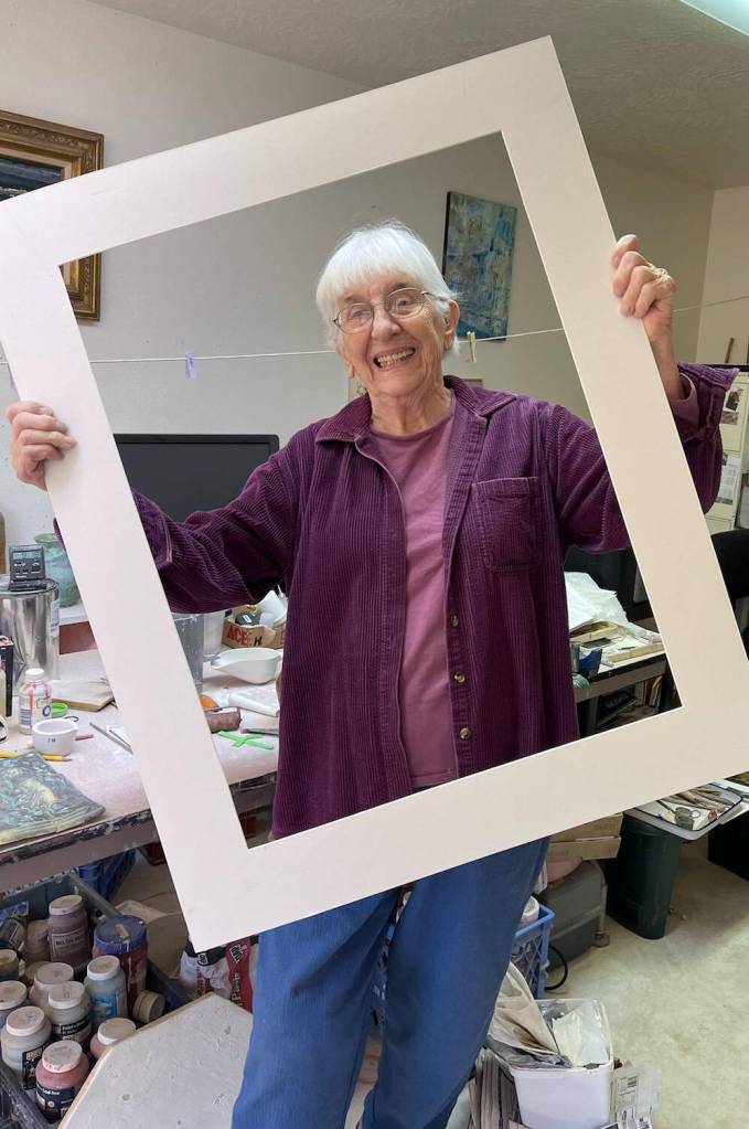 Photo courtesy Blue Whole Gallery/ Carol Janda, a long-time artist selling at the Blue Whole Gallery who retired last year, returns to the Sequim gallery for December and the First Friday Art Walk.