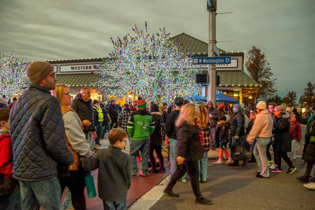 Sequim Gazette photo by Emily Matthiessen/ There was a large turn out for the tractor cruise on Saturday evening in Sequim.