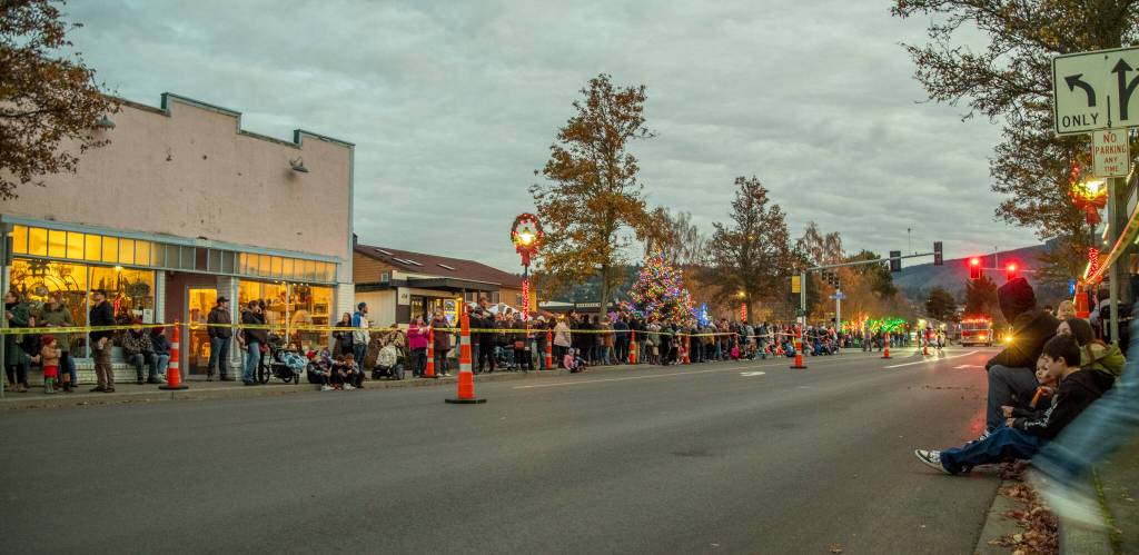 Sequim Gazette photo by Emily Matthiessen/ There was a large turn out for the tractor cruise on Saturday evening in Sequim.