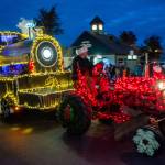Sequim Gazette photo by Emily Matthiessen/ There was a large turn out for the tractor cruise on Saturday evening in Sequim.