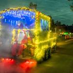 Sequim Gazette photo by Emily Matthiessen/ There was a large turn out for the tractor cruise on Saturday evening in Sequim.