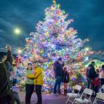 After the Lighted Tractor Cruise, the Hometown Holidays crowd took time to greet their neighbors and pose for a few more pictures on Nov. 30 in downtown Sequim.
Sequim Gazette photo by Emily Matthiessen