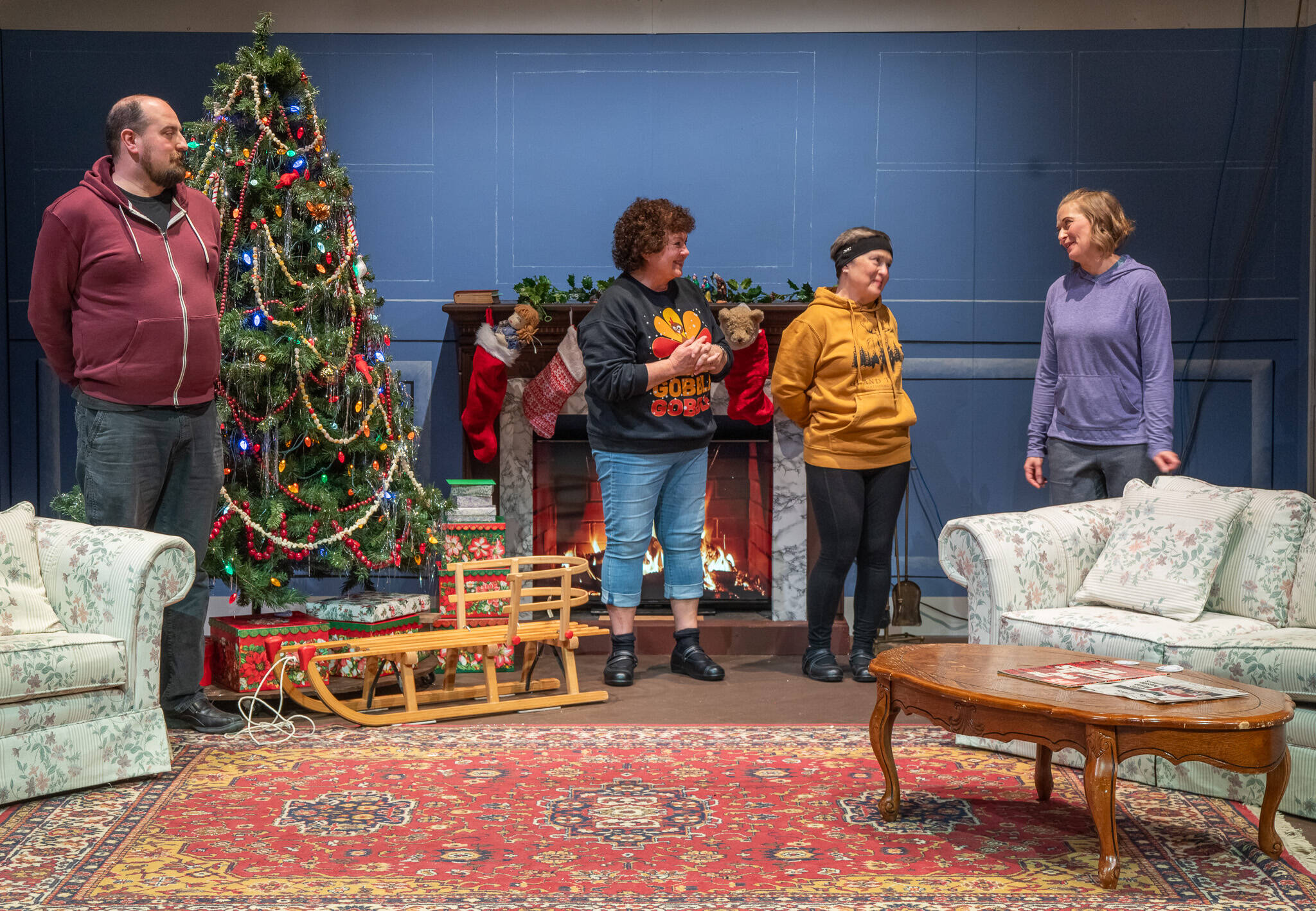 Sequim Gazette Photo by Emily Matthiessen
The Rented Christmas continues weekends through Dec. 22 at Olympic Theatre Arts. Actors describe the show similarly to a feel-good Hallmark movie.