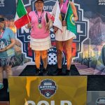 Photo courtesy Pauline Geraci/ Pauline Geraci of Sequim, on right, won the womens doubles tournament gold for ages 65-69, 4.0-4.5 level with Consuelo Felix of Oak Hills, Calif., on Nov. 10 at the 2024 Biofreeze USA Pickleball National Championships. With the win, she automatically qualifies for the 2025 National Championships.